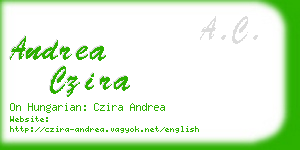 andrea czira business card